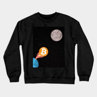 Bitcoin to the Moon Crewneck Sweatshirt